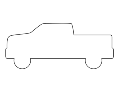 Pickup Truck Tracing Shape, Free Vectors File